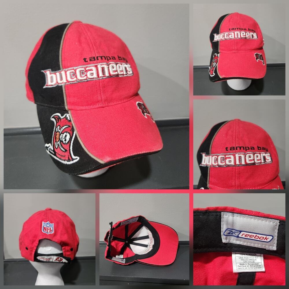 VTG Y2K Tampa Bay Buccaneers Reebok NFL Football Strapback Hat Cap‎ OSFA